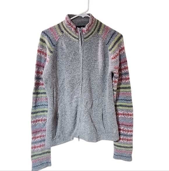 Athleta Vintage Fair Isle Lambs Wool-Angora Sweater – Size Large, Soft & Cozy - Picture 2 of 5